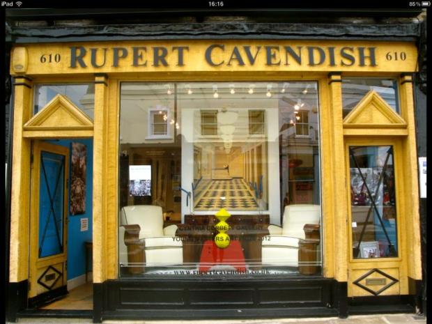 'Pregnant, in the window at Rupert Cavendish, London'