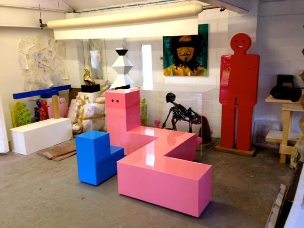 'Mother an Child' in the studio