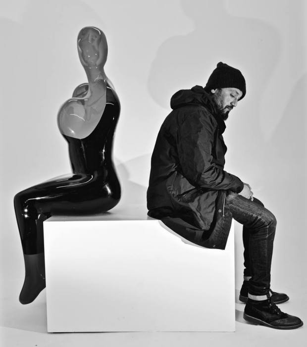 Sam Shendi with 'Alert' from the Mother and Child Collection, now in Graham's Gallery Johannesburg.